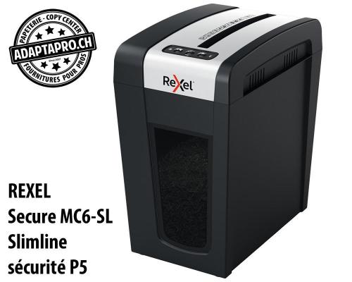 Destructeur de documents REXEL® Secure MC6-SL Slimline - sécurité P5