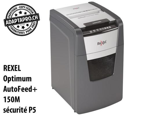 Destructeur de documents REXEL® Optimum AutoFeed+ 150M - sécurité P5