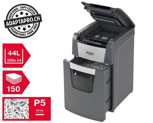 Destructeur de documents REXEL® Optimum AutoFeed+ 150M - sécurité P5