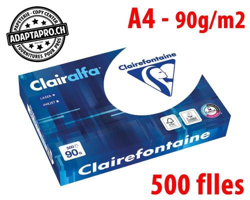 Papier premium CLAIREFONTAINE Clairalfa - FSC 90g - extra blanc - A4 - 500 feuilles