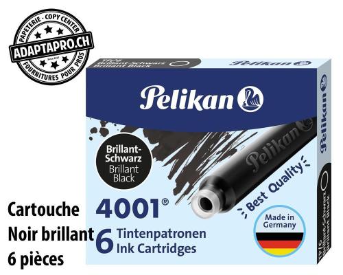 Cartouches d'encre standard PELIKAN 4001 - noir brillant - 6 pièces