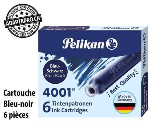 Cartouches d'encre standard PELIKAN 4001 - bleu-noir - 6 pièces