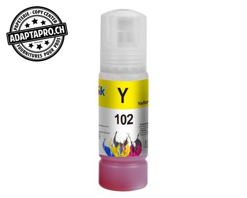 Bouteille d'encre Compatible Epson 102 - 70ml - Jaune