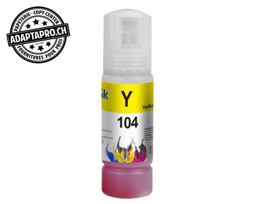 Bouteille d'encre Compatible Epson 104 - 70ml - Jaune