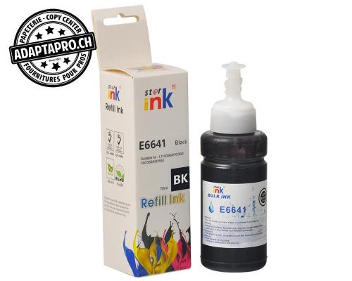 Bouteille d'encre Compatible Epson T6641 - 70ml - Noir