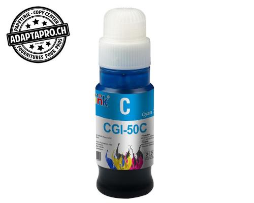 Bouteille d'encre Compatible Canon GI-50 C - 70ml - Cyan