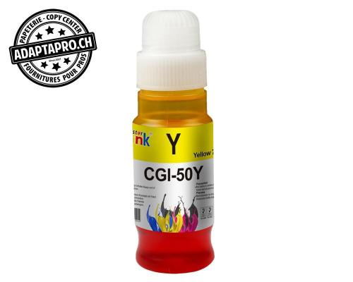 Bouteille d'encre Compatible Canon GI-50 Y - 70ml - Jaune