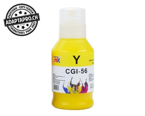 Bouteille d'encre Compatible Canon GI-56 Y - 140ml - Jaune