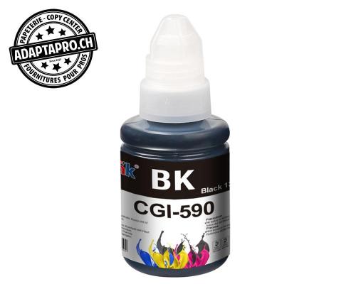 Bouteille d'encre Compatible Canon GI-590 BK - 140ml - Noir