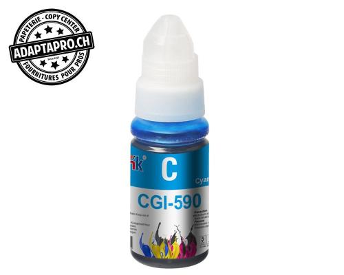 Bouteille d'encre Compatible Canon GI-590 C - 70ml - Cyan