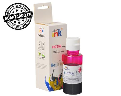 Bouteille d'encre Compatible HP GT52 - 70ml - Magenta