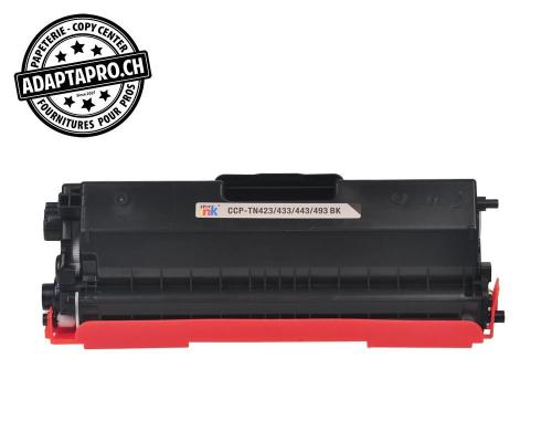 Cartouche de toner compatible - Brother TN-423/433/443/493 BK - Noir (6'500 feuilles)