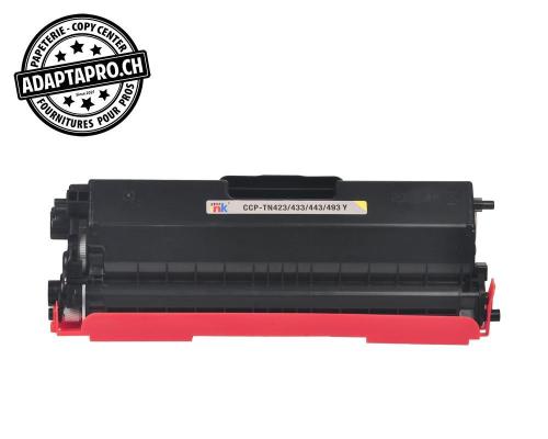 Cartouche de toner compatible - Brother TN-423/433/443/493 Y - Yellow (4'000 feuilles)