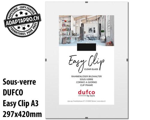 Sous-verre interchangeable DUFCO Easy Clip - A3 - 297x420mm