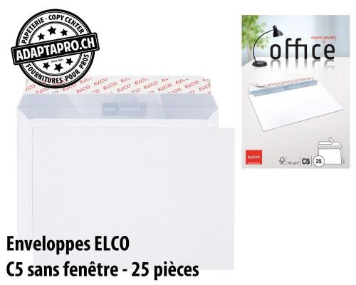 Enveloppes ELCO Office, petit emballage - C5 sans fenêtre - 25 pièces