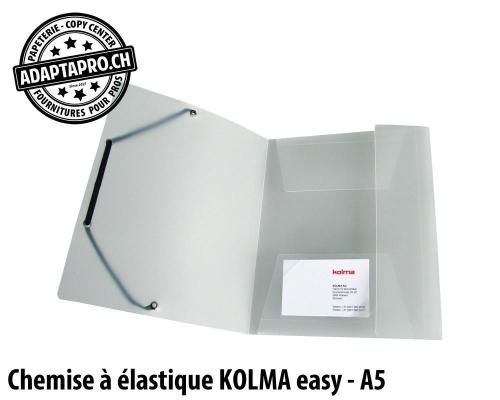 Chemise &agrave; &eacute;lastique KOLMA easy - A5 - avec encoches / carte de visite