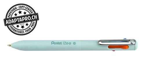 Stylo &agrave; bille PENTEL IZEE 1.0mm - bleu clair - 4 couleurs (orange, rose, bleu clair, violet)