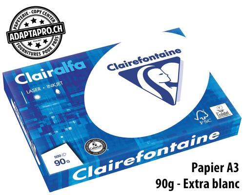 Papier premium CLAIREFONTAINE Clairalfa - FSC 90g - extra blanc - A3 - 500 feuilles
