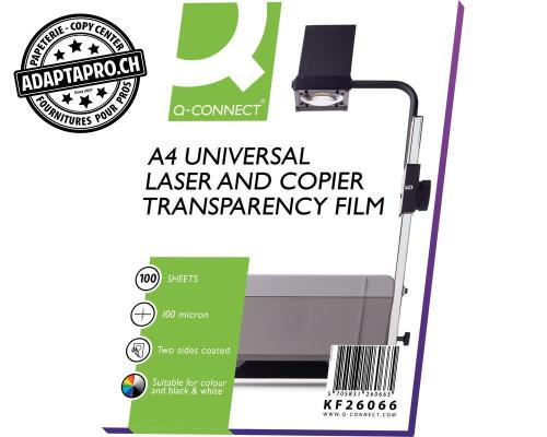 Transparents Q-CONNECT - pour imprimantes laser - A4