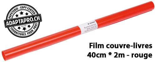 Film couvre-livres HERMA - 40cm * 2m - rouge