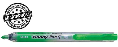 Surligneur PENTEL Handy-Line S - r&eacute;tractable - Vert fluo