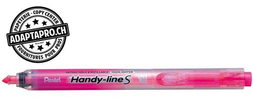Surligneur PENTEL Handy-Line S - r&eacute;tractable - Rose fluo