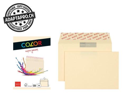 Enveloppes ELCO Color - petit emballage - C6 - Chamois Clair