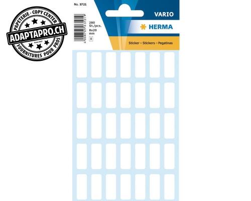Etiquettes autoadh&eacute;sives HERMA Vario, petit emballage - 8 x 20 - 280 pi&egrave;ces