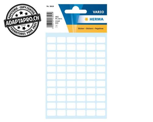 Etiquettes autoadh&eacute;sives HERMA Vario, petit emballage - 8 x 12 - 462 pi&egrave;ces