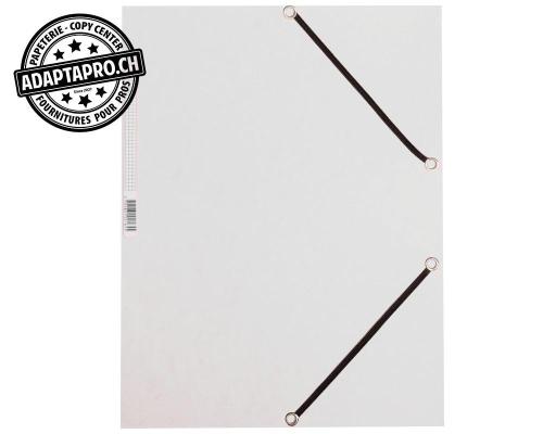 Chemise &agrave; &eacute;lastique Q-CONNECT en carton - cr&ecirc;me - A4 capacit&eacute; 30mm