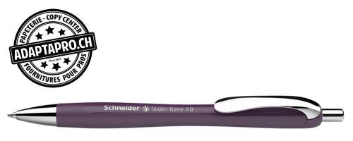 Stylo &agrave; bille - SCHNEIDER Slider Rave XB - Plum - encre bleue