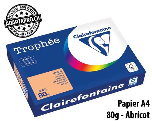 Papier universel CLAIREFONTAINE Troph&eacute;e couleur - A4 80g - 500 flles - abricot