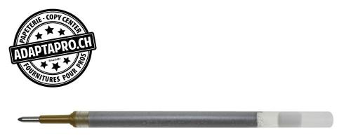 Recharge pour roller PENTEL Hybrid Gel Grip DX - argent m&eacute;talis&eacute;