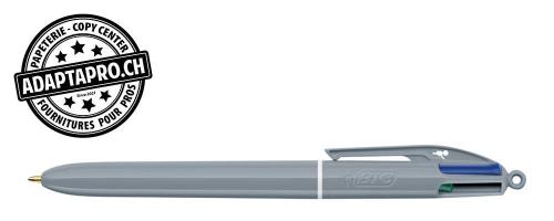 Stylo bille quatre couleurs BIC 4 Colours - Mineral Tones Gris