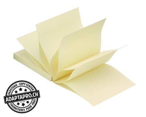 Notes adh&eacute;sives Q-CONNECT Z-Quick Notes jaunes - 76*76 - 100 feuilles