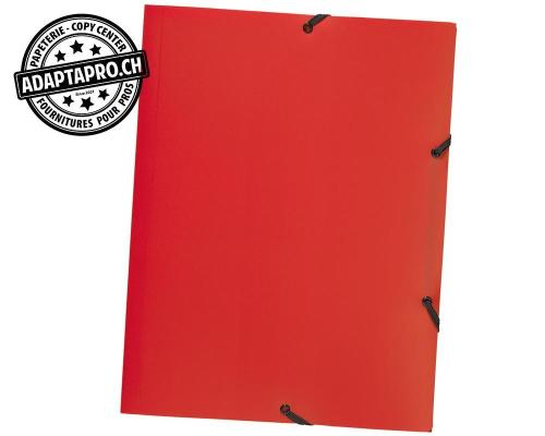 Chemise &agrave; &eacute;lastique KOLMA opaque - A4 capacit&eacute; 15mm - rouge