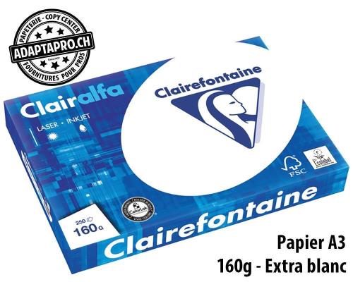 Papier universel CLAIREFONTAINE Clairalfa - A3 160g - 250 flles